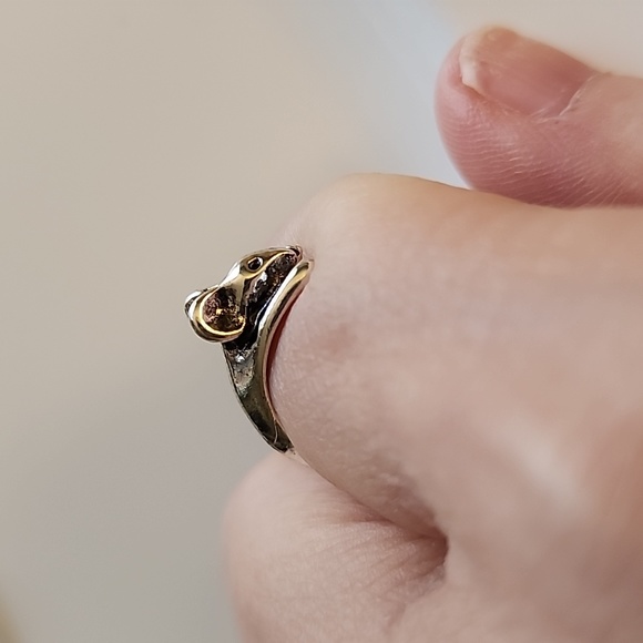 HUG MOUSE RING JUST ADORABLE ZINC ALLOY SILVER PLATE ADJUSTABLE - Picture 3 of 6